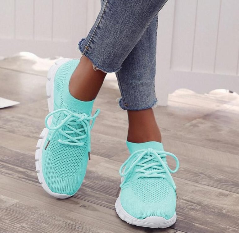 High-Cut Platform Sneakers | Breathable Lace-Up Casual Shoes for Women