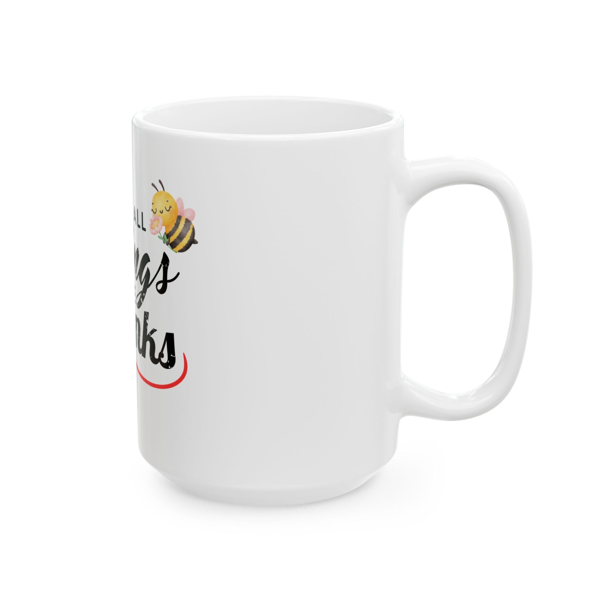 Thankful Bee Ceramic Mug | Gratitude & Mindfulness Coffee Cup