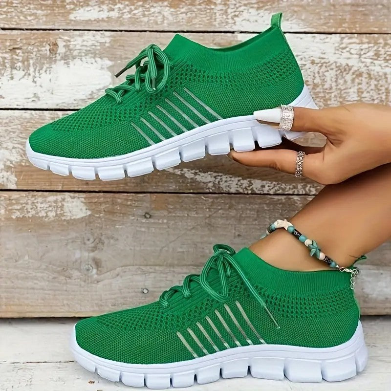 High-Cut Platform Sneakers | Breathable Lace-Up Casual Shoes for Women