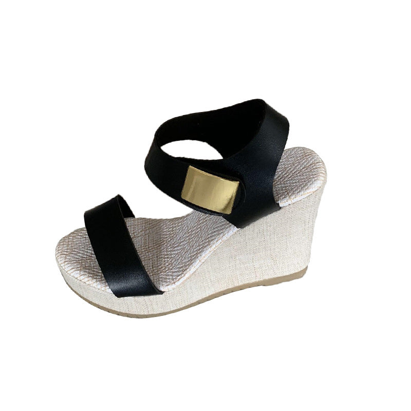 Wedge High-Heeled Sandals | Thick-Sole Summer Heels for Women