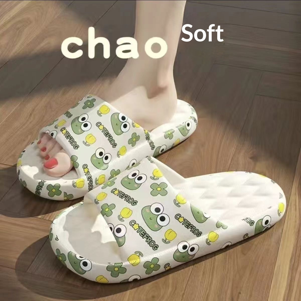 Graffiti Print Slide Slippers | Thick-Sole Streetwear House Shoes
