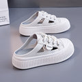 Breathable Slide-On Sneaker Slippers | Thick-Sole Half Sneakers