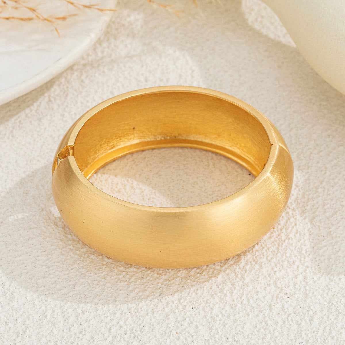 Exaggerated Metallic Wide-Band Bracelet