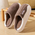 Fleece-Lined Non-Slip Plush Slippers | Thick-Sole House Shoes for Men & Women
