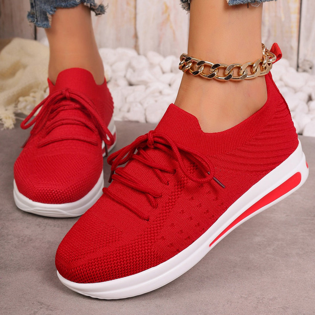 Fly-Knit Casual Sneakers | Lightweight Breathable Fashion Shoes for Women