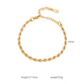 Minimalist Braided Twisted Bracelet & Necklace Set
