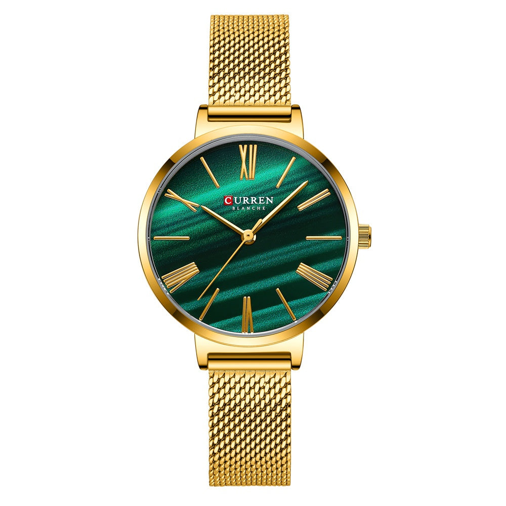 Roman Numeral Ultra-Thin Mesh Strap Women's Watch | Elegant Timepiece