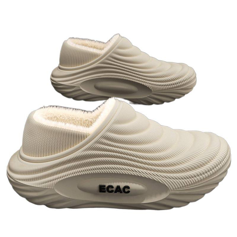 Warm Fleece-Lined House Slippers | Non-Slip Waterproof Sole