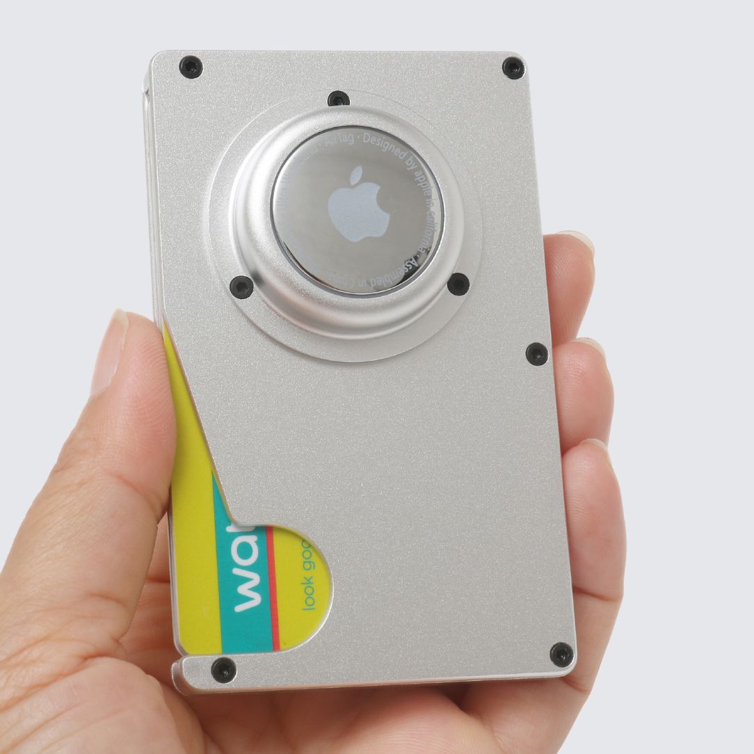 HUNTLY AirTag Wallet I Silver