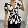 Women's Printed Short-Sleeve Shirt | Chic Summer Top