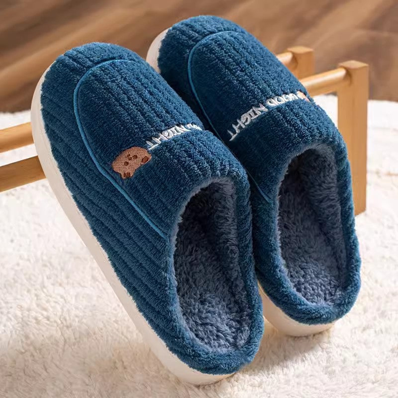 Thickened Cotton Indoor Slippers | Cozy Autumn & Winter House Shoes