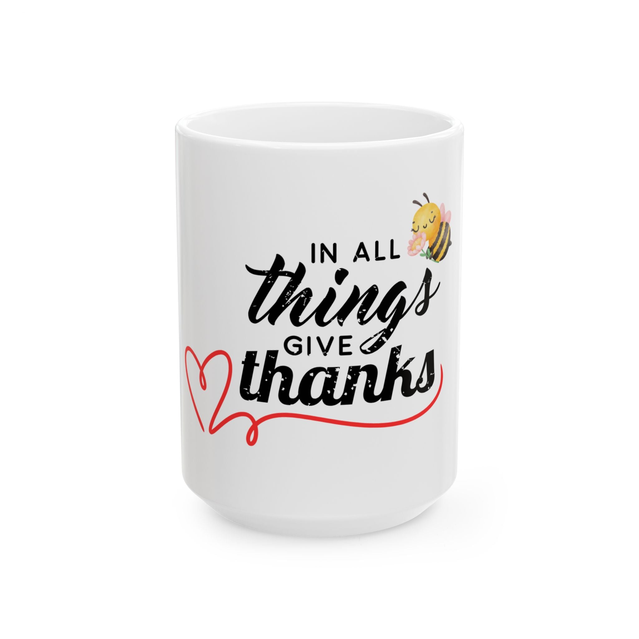 Thankful Bee Ceramic Mug | Gratitude & Mindfulness Coffee Cup