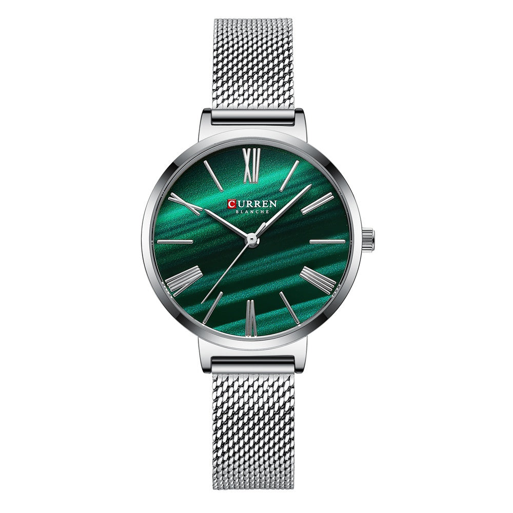 Roman Numeral Ultra-Thin Mesh Strap Women's Watch | Elegant Timepiece