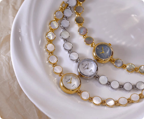 Aurora Shell Vintage Bracelet Watch | Waterproof Statement Timepiece