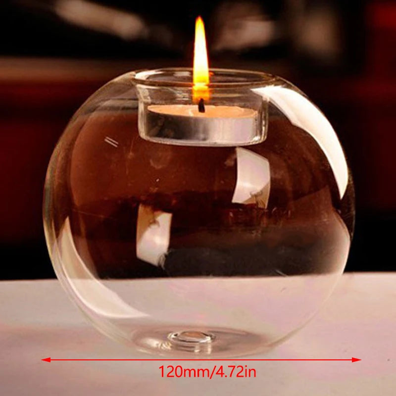 Nordic Glass Tealight Candle Holder | Minimalist Home Decor