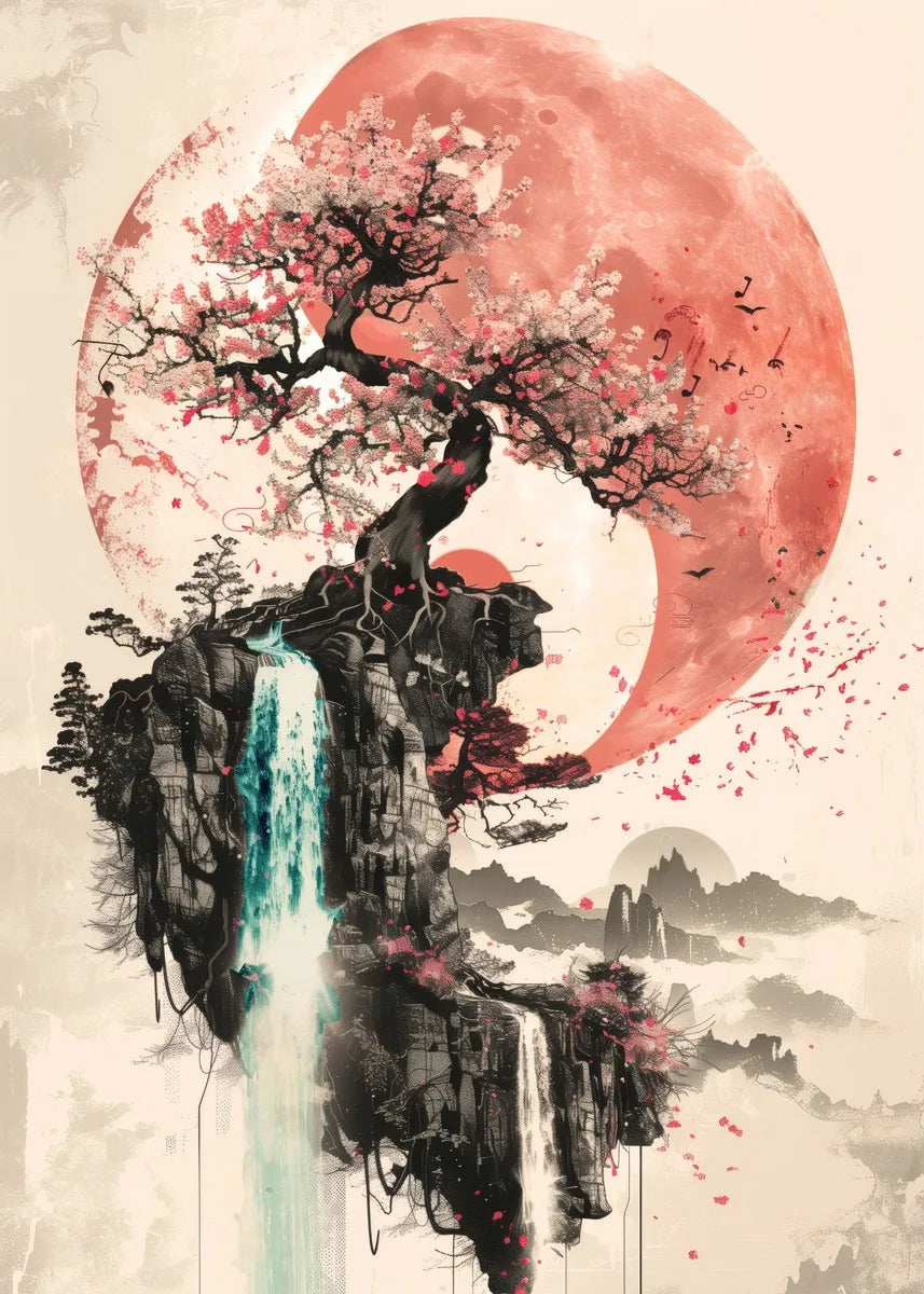 Japanese Canvas Wall Art Print | Samurai, Geisha, Sakura & Torii Gate
