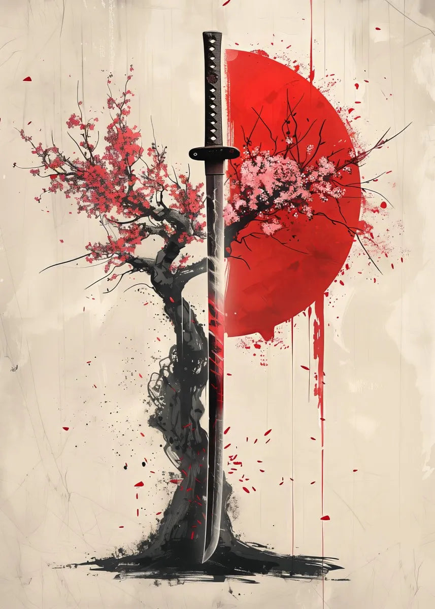 Japanese Canvas Wall Art Print | Samurai, Geisha, Sakura & Torii Gate