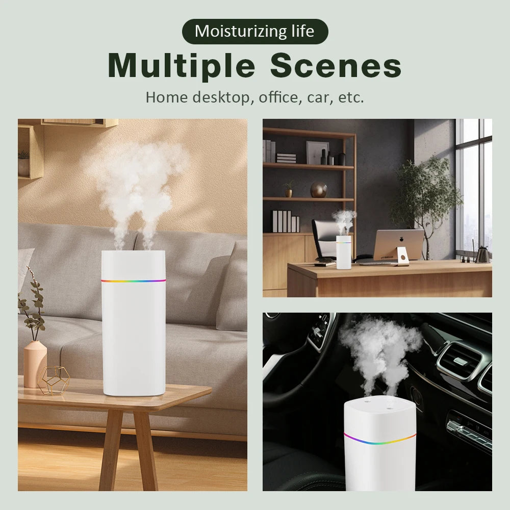 600ML Aromatherapy Air Humidifier | Essential Oil Diffuser with Color Lights