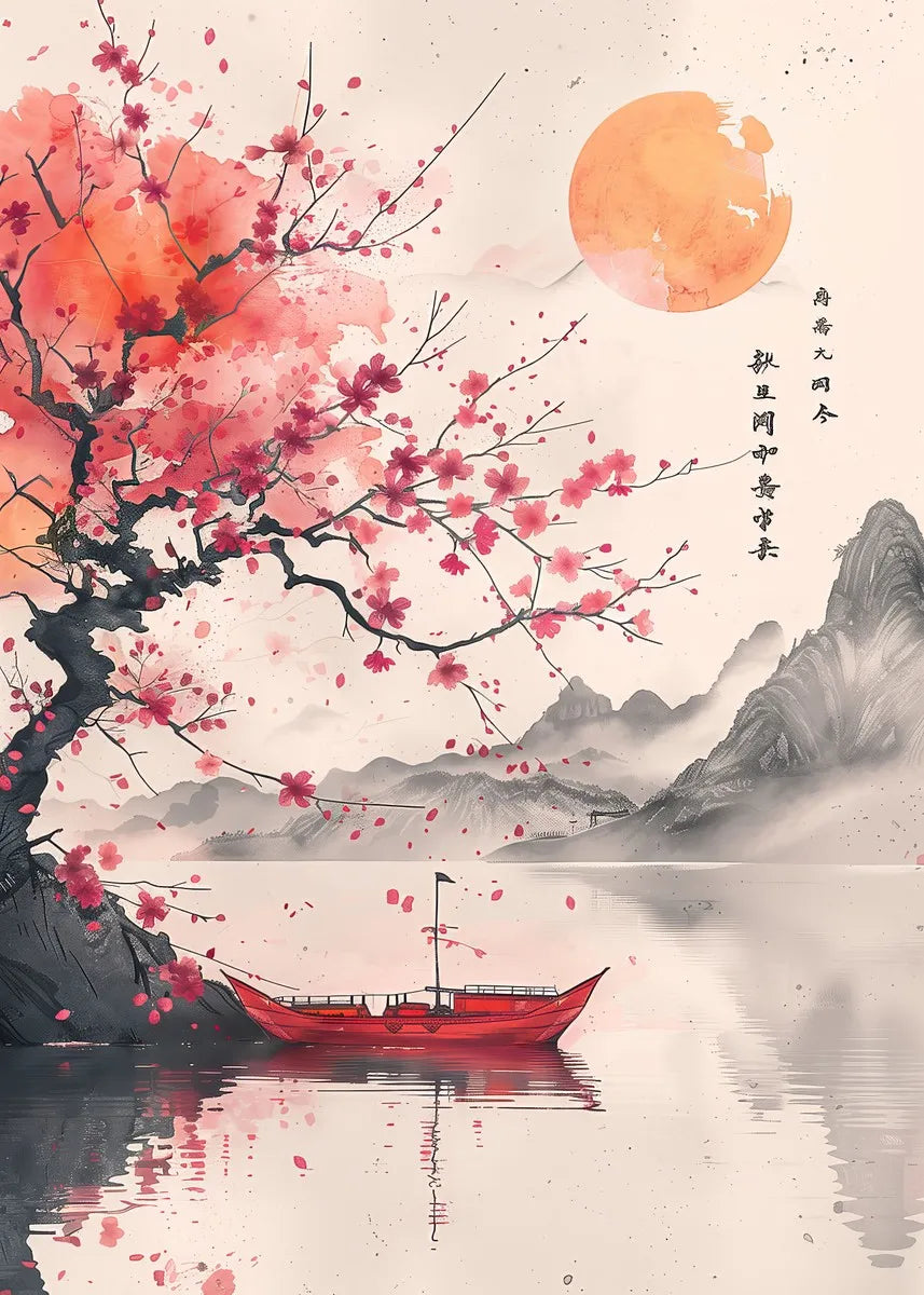 Japanese Canvas Wall Art Print | Samurai, Geisha, Sakura & Torii Gate