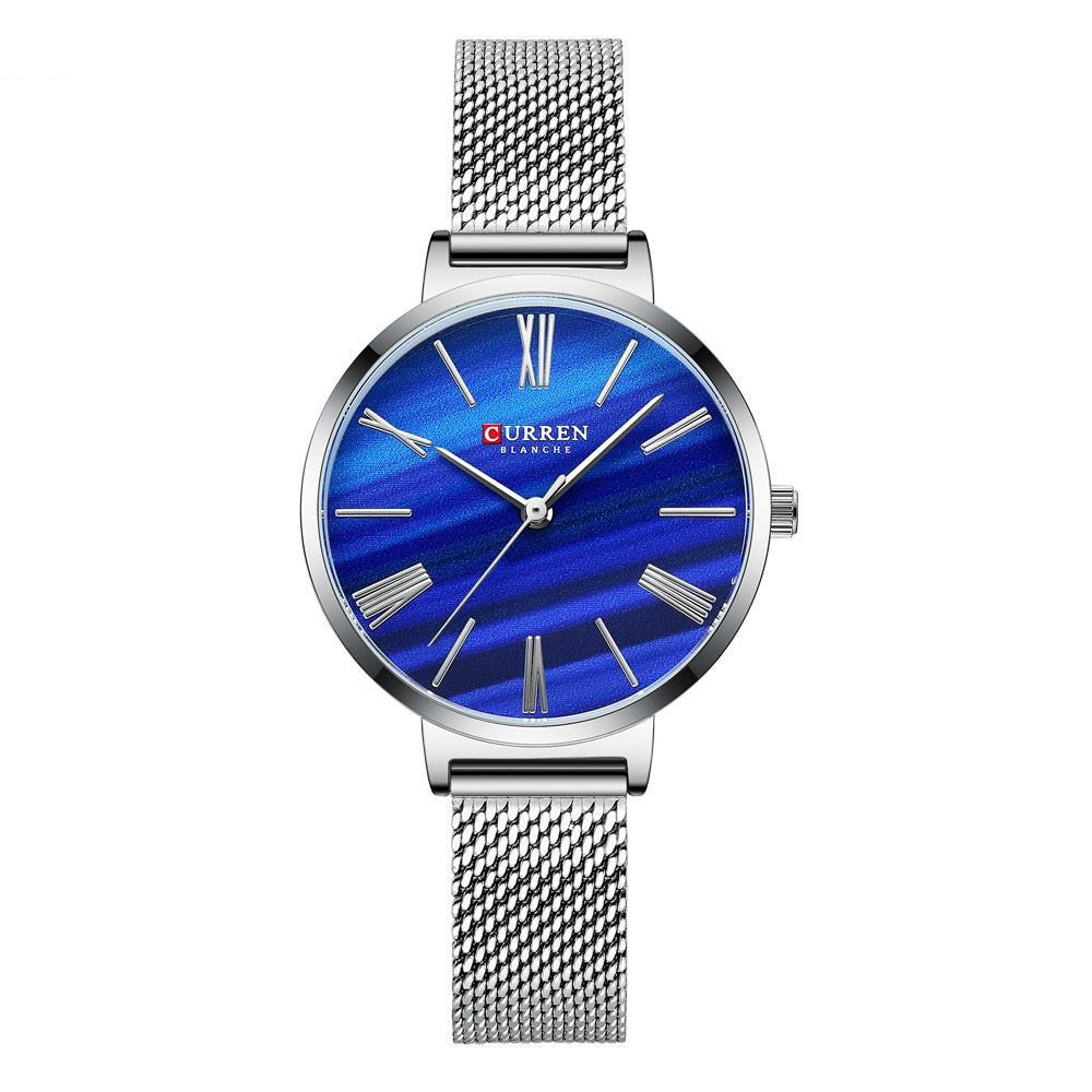 Roman Numeral Ultra-Thin Mesh Strap Women's Watch | Elegant Timepiece