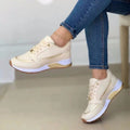 Casual Lace-Up Flat Sneakers | Sporty Walking Shoes for Women