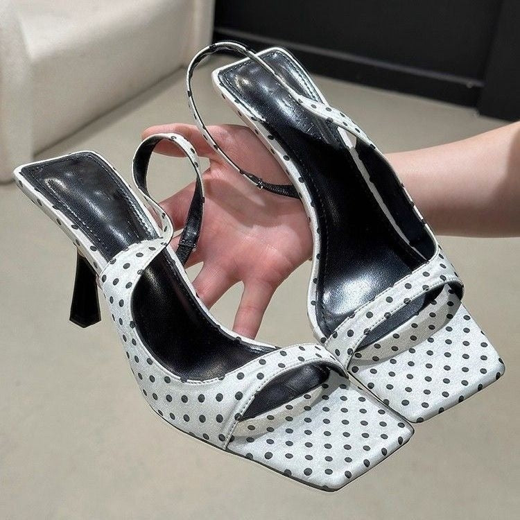 Square-Toe Stiletto Heels | French-Style Black High Heels for Women