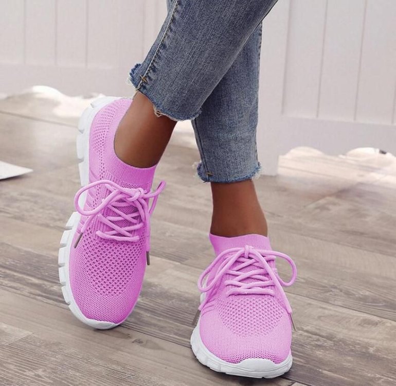 High-Cut Platform Sneakers | Breathable Lace-Up Casual Shoes for Women