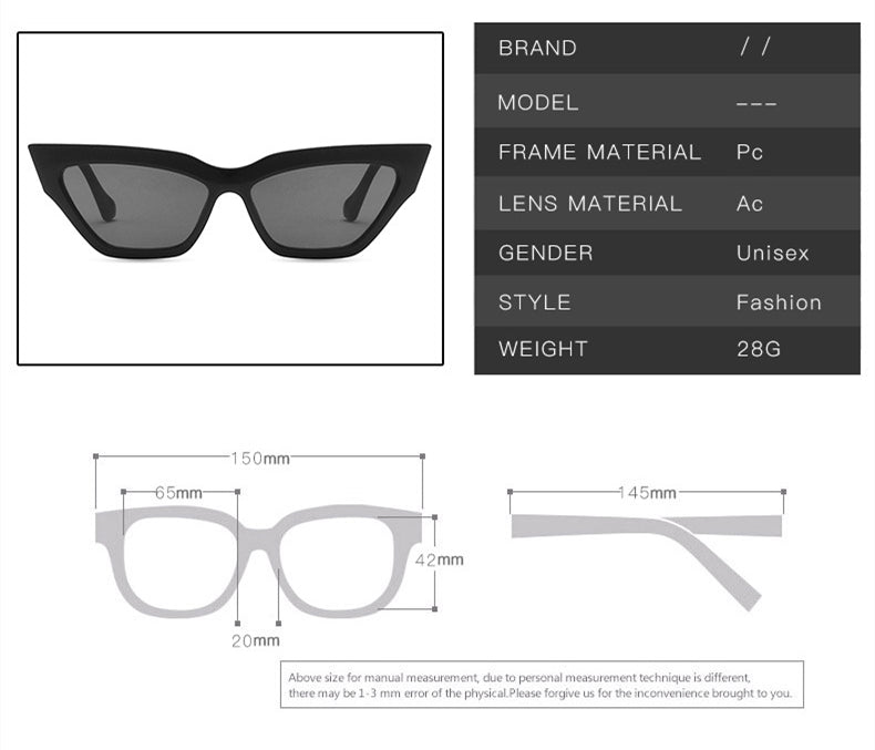 Chain Leg Cat Eye Sunglasses