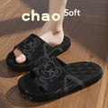 Graffiti Print Slide Slippers | Thick-Sole Streetwear House Shoes