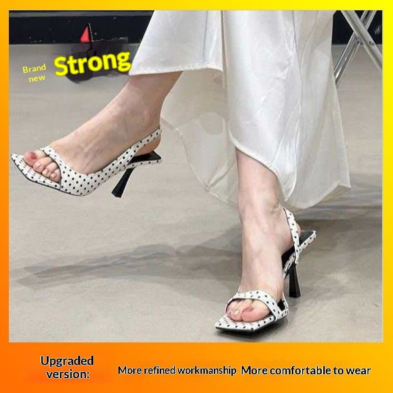 Square-Toe Stiletto Heels | French-Style Black High Heels for Women