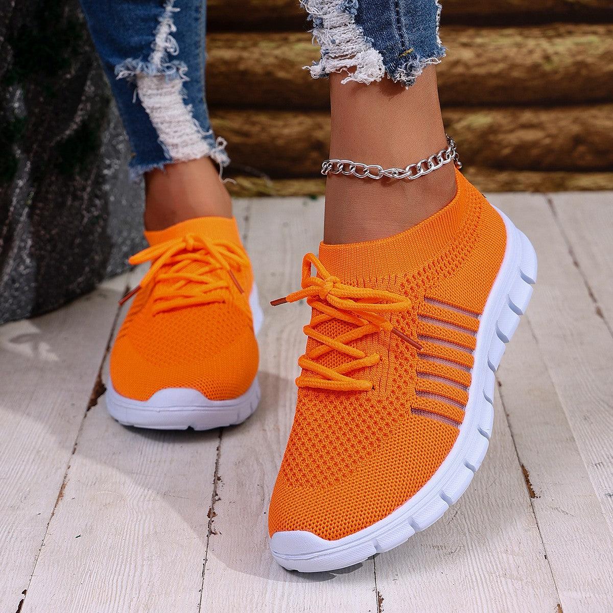 High-Cut Platform Sneakers | Breathable Lace-Up Casual Shoes for Women