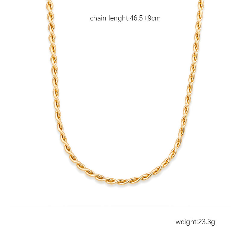 Minimalist Braided Twisted Bracelet & Necklace Set
