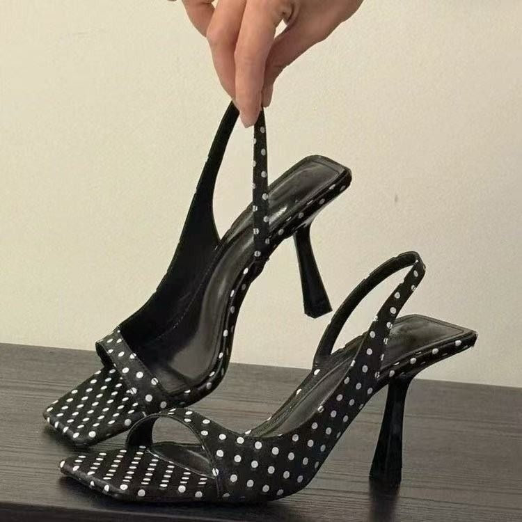 Square-Toe Stiletto Heels | French-Style Black High Heels for Women