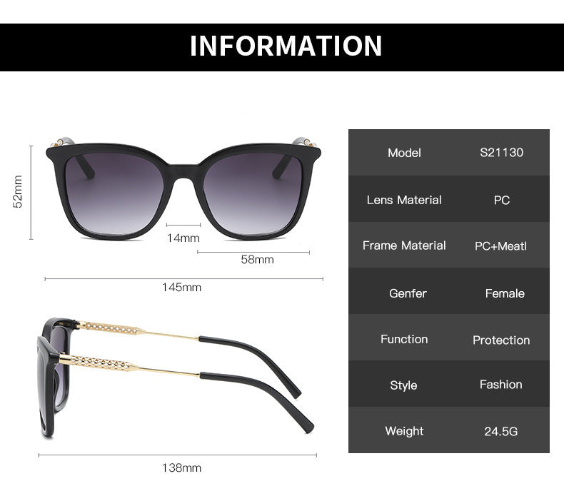 Metal Hollow Sunglasses | Vintage Street Style Shades